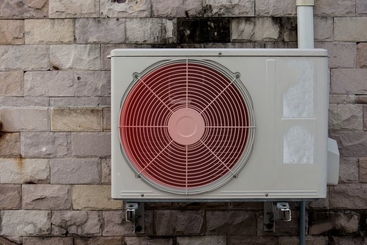 Older air conditioning units may contain ozone-depleting refrigerants.