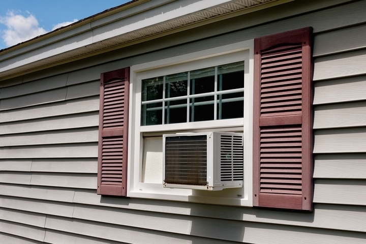 Install a window air conditioner upstairs
